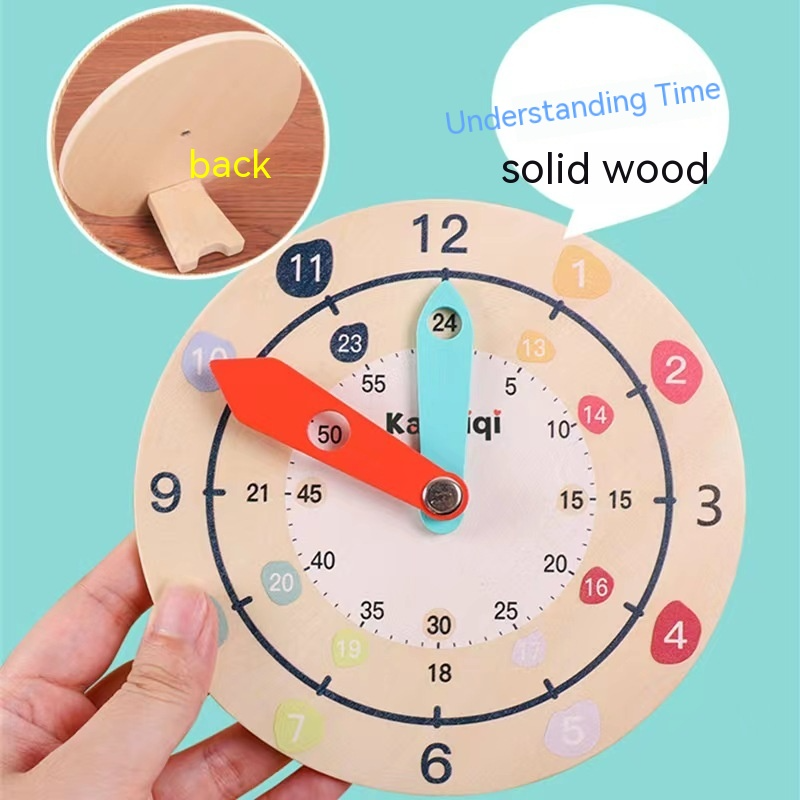 Wooden Learning Clock – Time-Telling Educational Toy for Kids