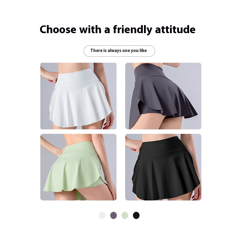 Lined Anti-exposure Tennis Skirt Fitness Sports Skirt