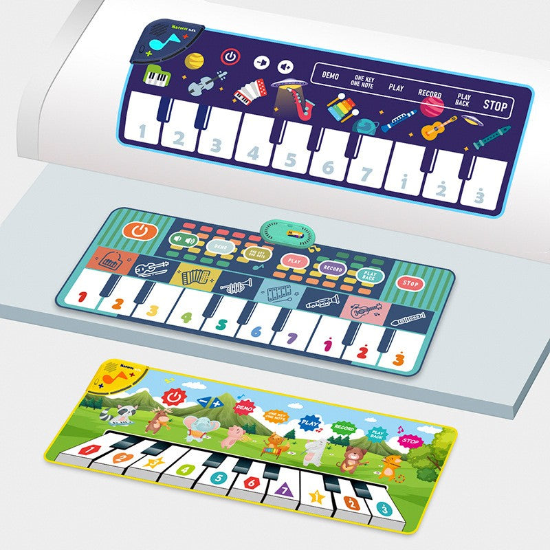 Baby Early Education Musical Instrument Crawling Mat Toy – Soft Polyester Play Mat with Interactive Sounds