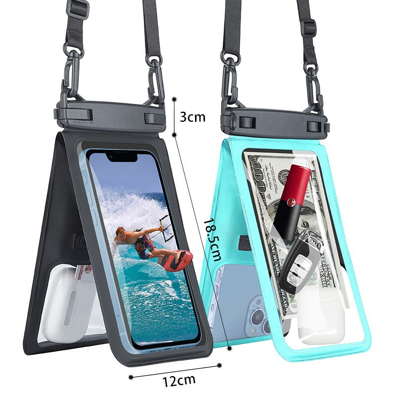 Double Compartment Phone Waterproof Bag – Durable PVC Protective Case for Beach & Swimming