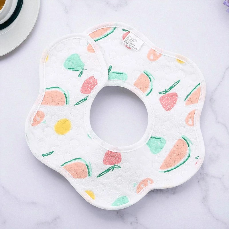Baby Petal Waterproof Bib Saliva Towel Soft Cotton