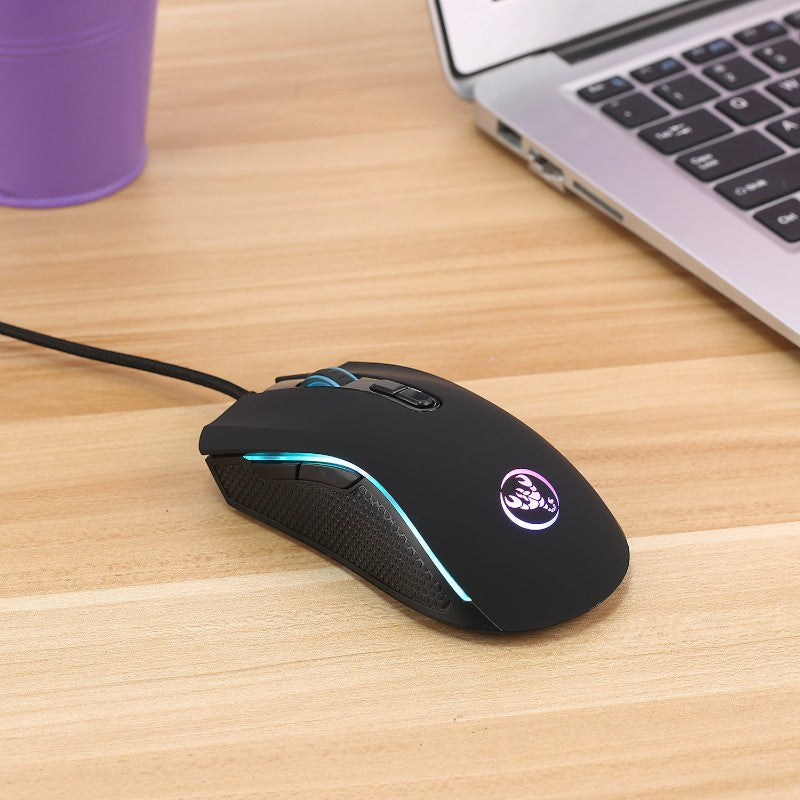 Colorful Luminous Wired Gaming Mouse – Ergonomic Design with 3200 DPI and 7 Programmable Keys