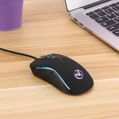 Colorful Luminous Wired Gaming Mouse – Ergonomic Design with 3200 DPI and 7 Programmable Keys