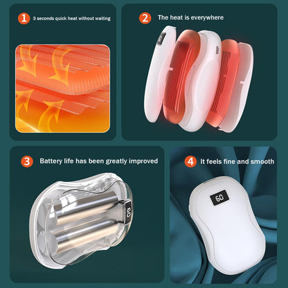 Electric Hand Warmer & Power Bank – Digital Display, USB Rechargeable, Portable Winter Essential