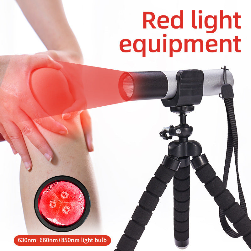 3-Core Red Light Infrared Flashlight – Portable Physiotherapy Lamp with Accessories