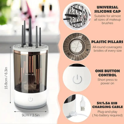 Makeup Brush Cleaner – Automatic Rotating USB Portable Electric Makeup Brush Washer
