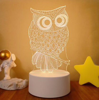 3D Lights Colorful Touch Remote Control LED Visual Lights Color27 White monochrome with switch USB