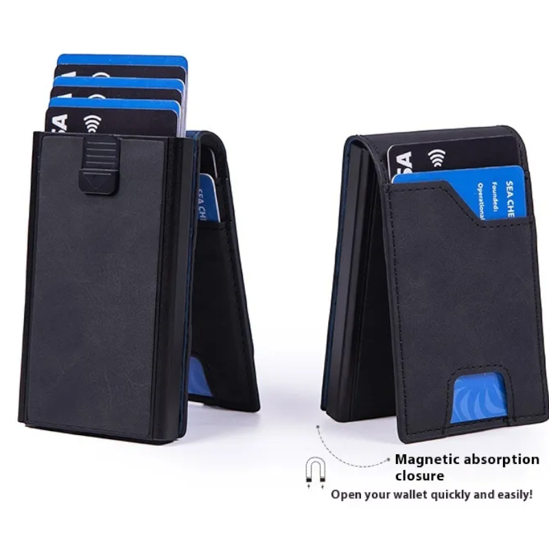 RFID Anti-Theft Card Holder – Slim Aluminum Alloy Wallet for Men & Women