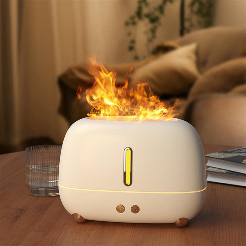 Upgraded Flame Humidifier – USB Essential Oil Diffuser with Fireplace Effect & Timer