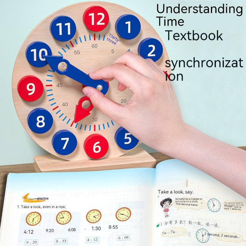 Wooden Learning Clock – Time-Telling Educational Toy for Kids
