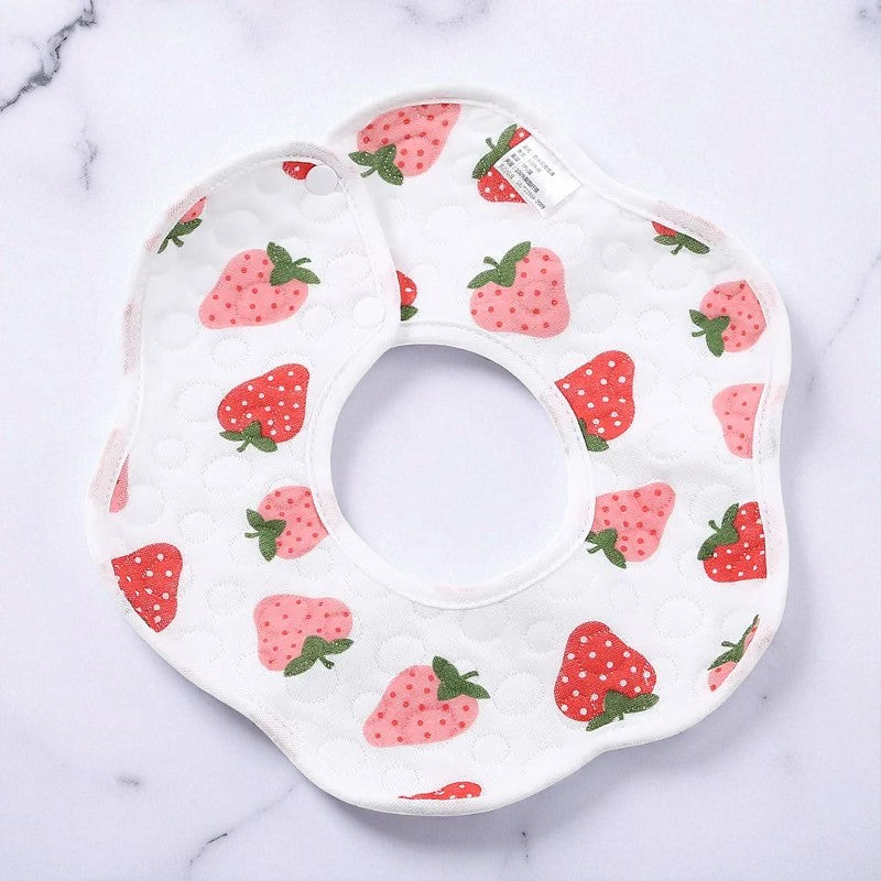 Baby Petal Waterproof Bib Saliva Towel Soft Cotton
