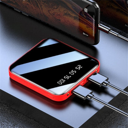 Mini Power Bank 20000mAh – Portable Mirror Display Charger with Dual USB Output