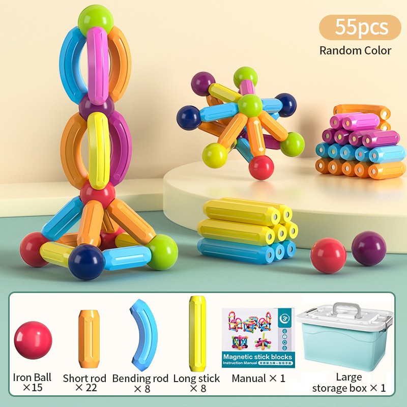 Magnetic Building Blocks Puzzle Set – Creative Educational Toy for Kids E