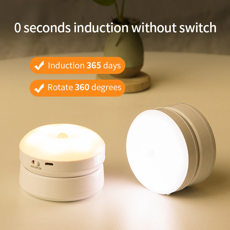 Rotating Motion Sensor Light – USB Rechargeable Night Light for Hallways, Wardrobes & Garages