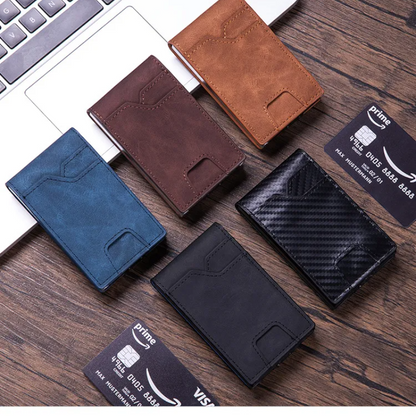RFID Anti-Theft Card Holder – Slim Aluminum Alloy Wallet for Men & Women