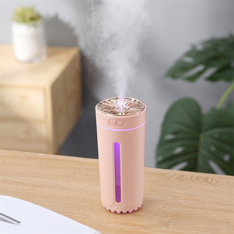 Wireless Air Humidifier with Colorful Lights – USB Rechargeable Cool Mist Diffuser for Car & Home