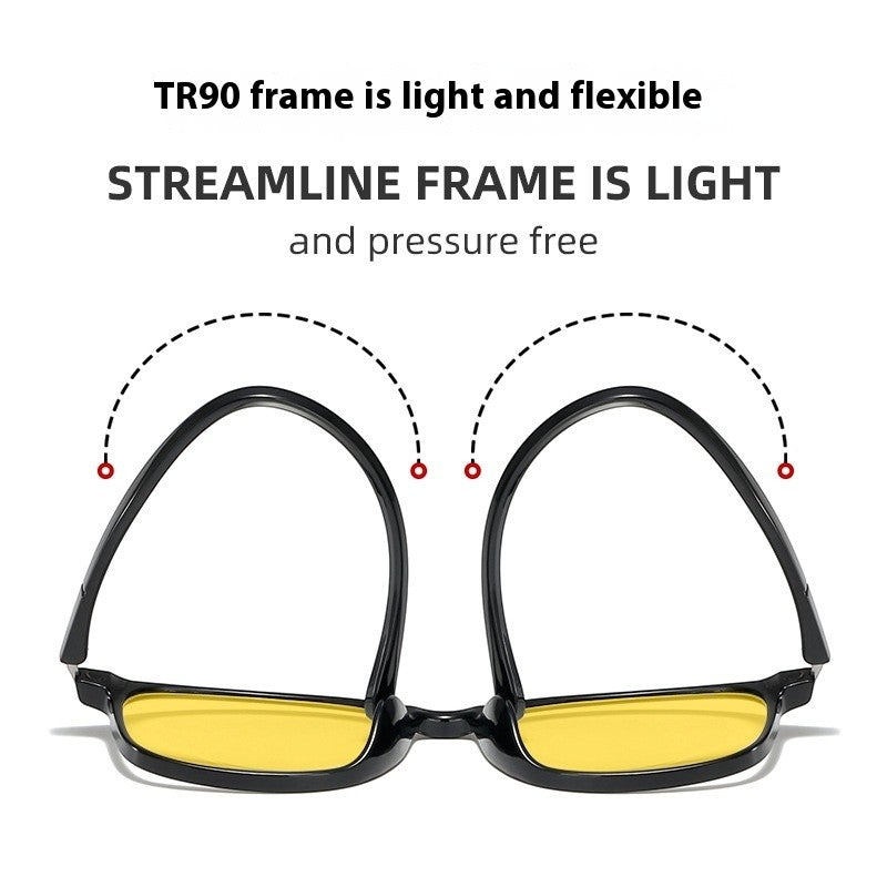 Ultralight TR90 Night Vision Glasses – Anti-Blue Light Eyewear for Men & Women
