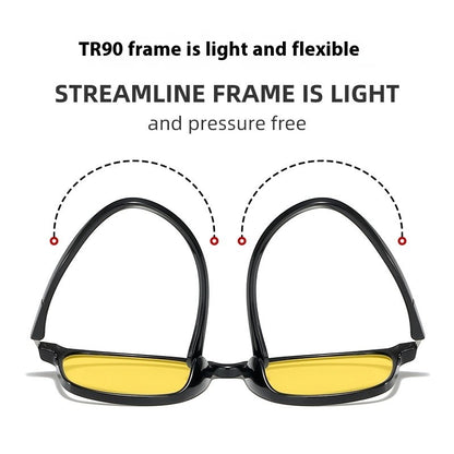 Ultralight TR90 Night Vision Glasses – Anti-Blue Light Eyewear for Men & Women