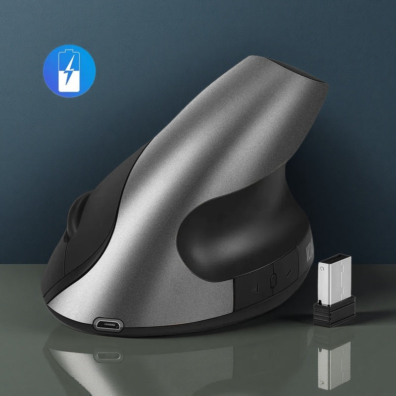 Ergonomic 2.4G Wireless Silent Mouse – Optical Design, 1600 DPI, 6 Buttons