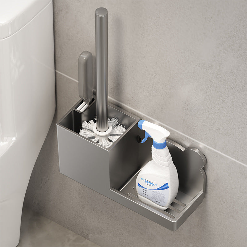 Wall-Mounted Toilet Brush Set – Long Handle, No Dead Angle Cleaning, 2-Brush Pack