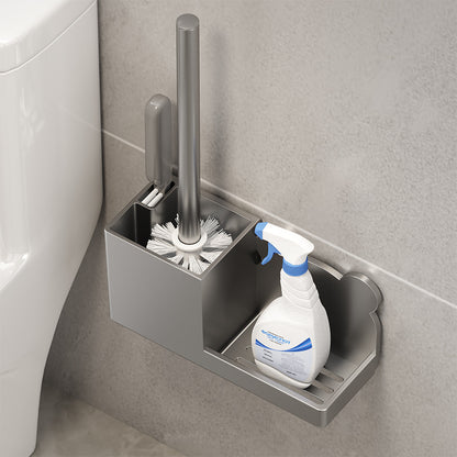Wall-Mounted Toilet Brush Set – Long Handle, No Dead Angle Cleaning, 2-Brush Pack