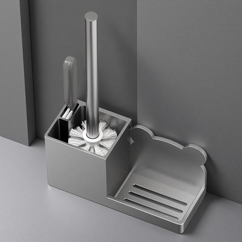 Wall-Mounted Toilet Brush Set – Long Handle, No Dead Angle Cleaning, 2-Brush Pack