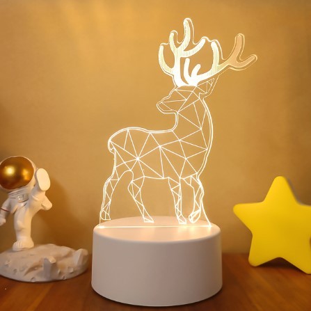 3D Lights Colorful Touch Remote Control LED Visual Lights Color17 White monochrome with switch USB