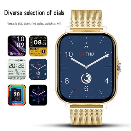 Magnetic Charging Smartwatch – Bluetooth Calling, Stylish Steel Design