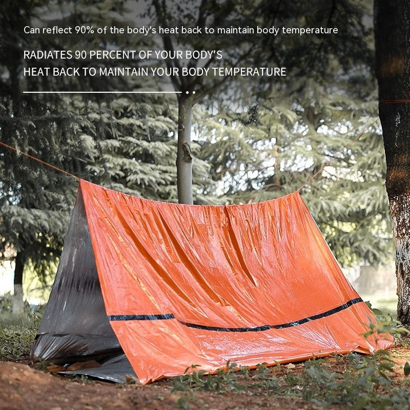 Portable Outdoor Disaster Relief Tent & Emergency Sleeping Bag Set – Lightweight 4-Season Shelter with Survival Accessories