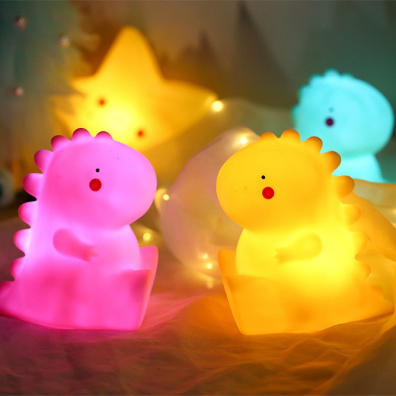 Cartoon Tyrannosaurus Night Light – Battery-Powered Soft Glow Dino Lamp for Kids’ Bedrooms