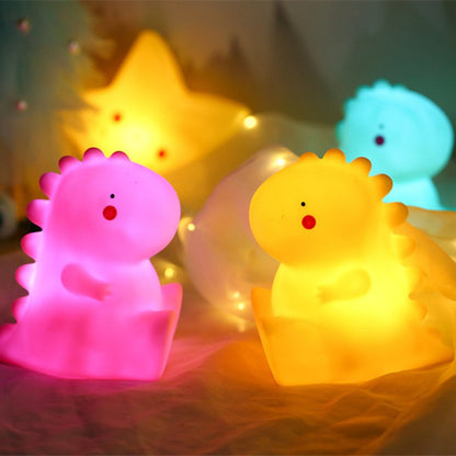 Cartoon Tyrannosaurus Night Light – Battery-Powered Soft Glow Dino Lamp for Kids’ Bedrooms