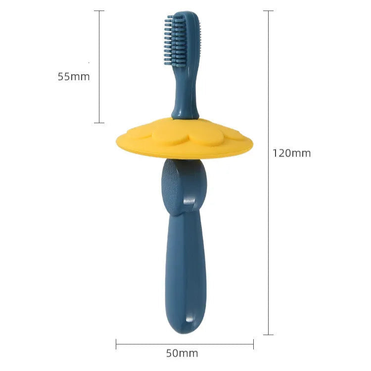 Baby Silicone Training Toothbrush Set – Safe, Soft & Replaceable Brush Heads