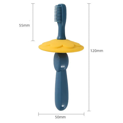 Baby Silicone Training Toothbrush Set – Safe, Soft & Replaceable Brush Heads