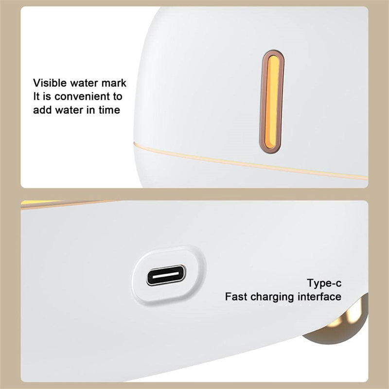 Upgraded Flame Humidifier – USB Essential Oil Diffuser with Fireplace Effect & Timer