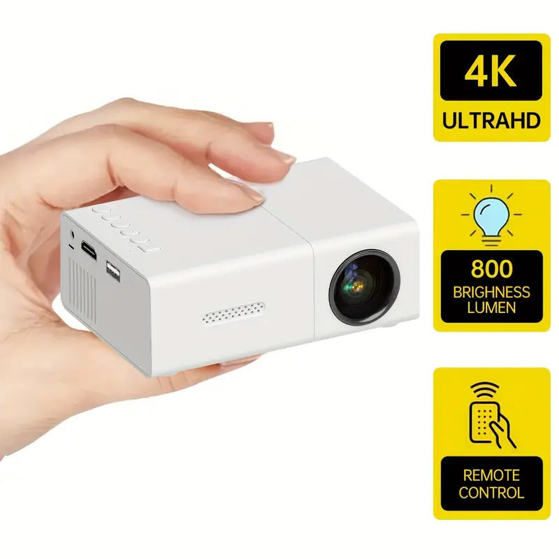 M100 Mini Portable LED Projector – Home Theater, Multiple Plug Standards