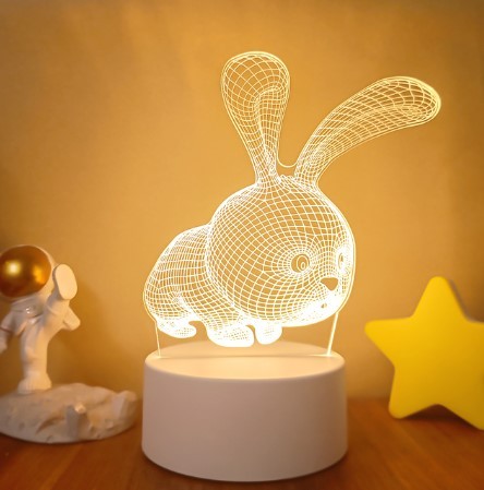 3D Lights Colorful Touch Remote Control LED Visual Lights Color15 White monochrome with switch USB