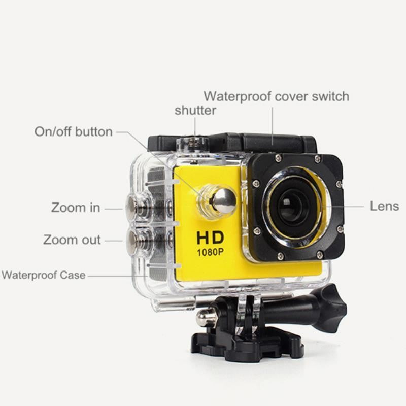 HD 1080P Action Sports Waterproof DV Camera – Compact Outdoor Adventure Cam