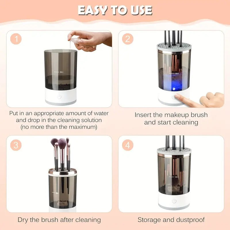 Makeup Brush Cleaner – Automatic Rotating USB Portable Electric Makeup Brush Washer
