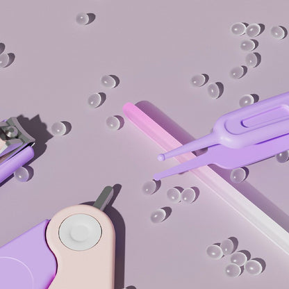 4-in-1 Baby Nail Care Kit – Clippers, Scissors, Tweezers & Nail File with Cute Protective Case