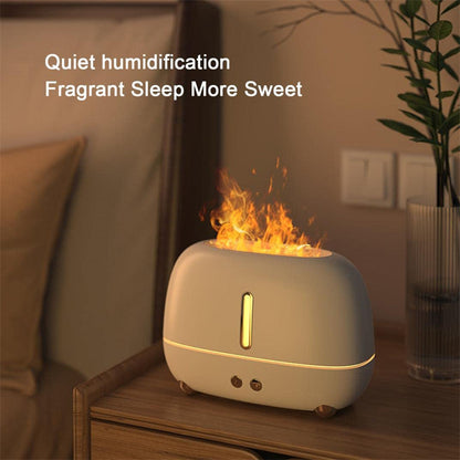 Upgraded Flame Humidifier – USB Essential Oil Diffuser with Fireplace Effect & Timer