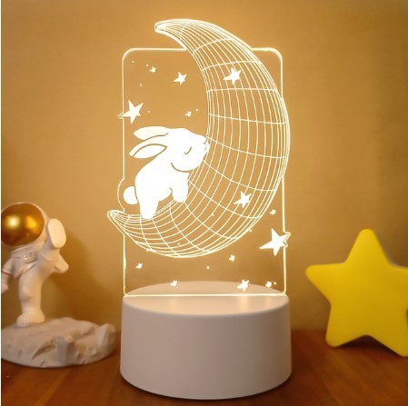 3D Lights Colorful Touch Remote Control LED Visual Lights Color16 White monochrome with switch USB