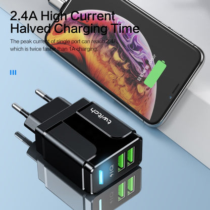 Dual USB Smart Charging Adapter – 2.4A, Light Guide, US Plug Options