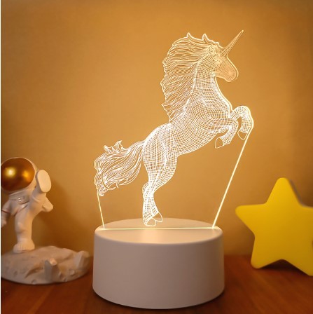 3D Lights Colorful Touch Remote Control LED Visual Lights Color13 White monochrome with switch USB